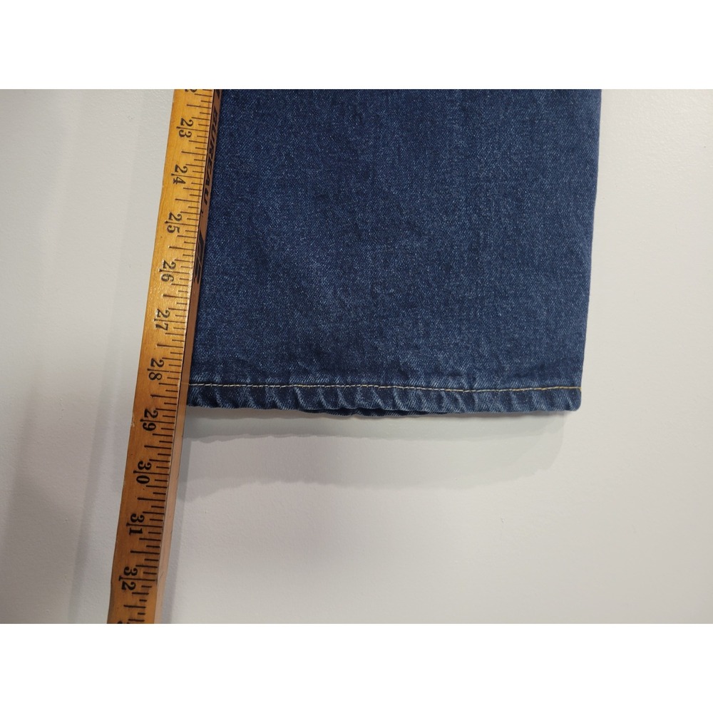 Red Head Brand Co Mens 36x30 Flannel Lined Jeans Dark Wash Straight Leg Plaid - Picture 5 of 6